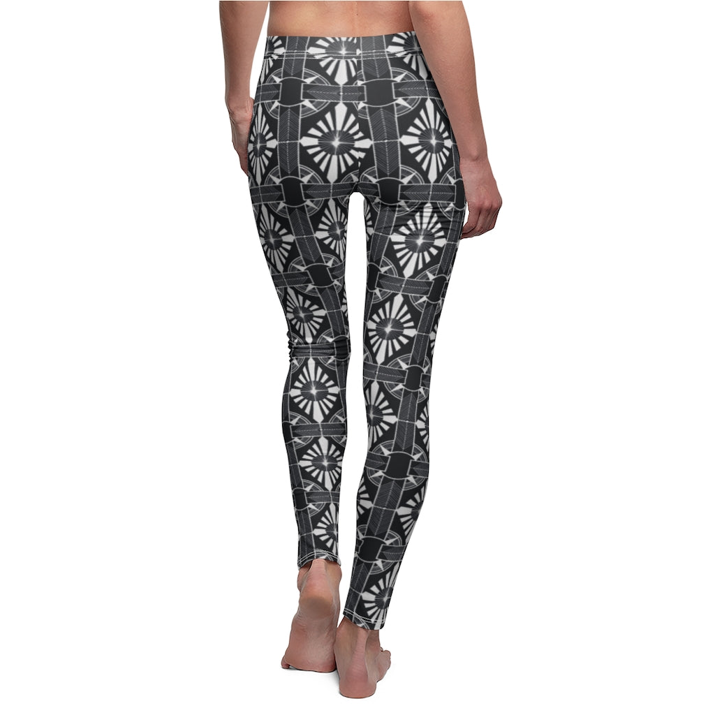 White on Black - Leggings