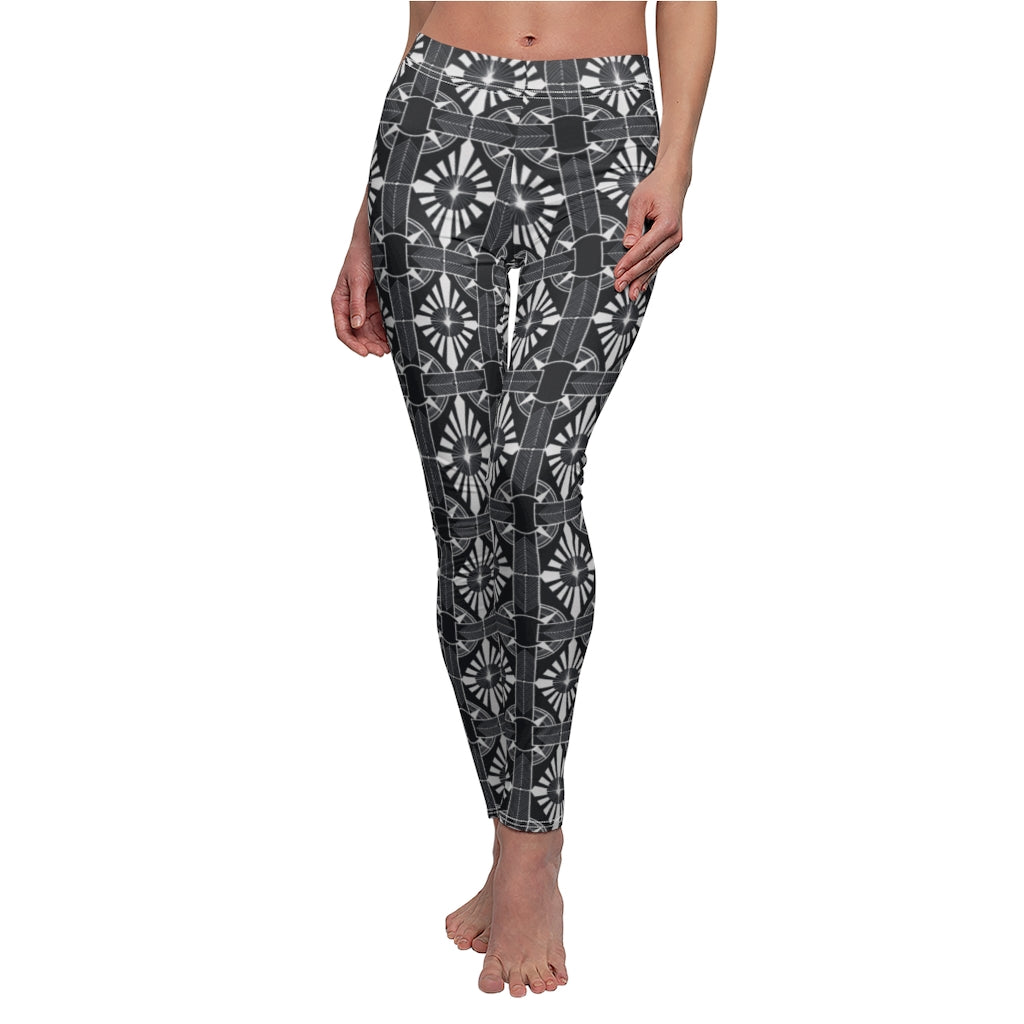White on Black - Leggings